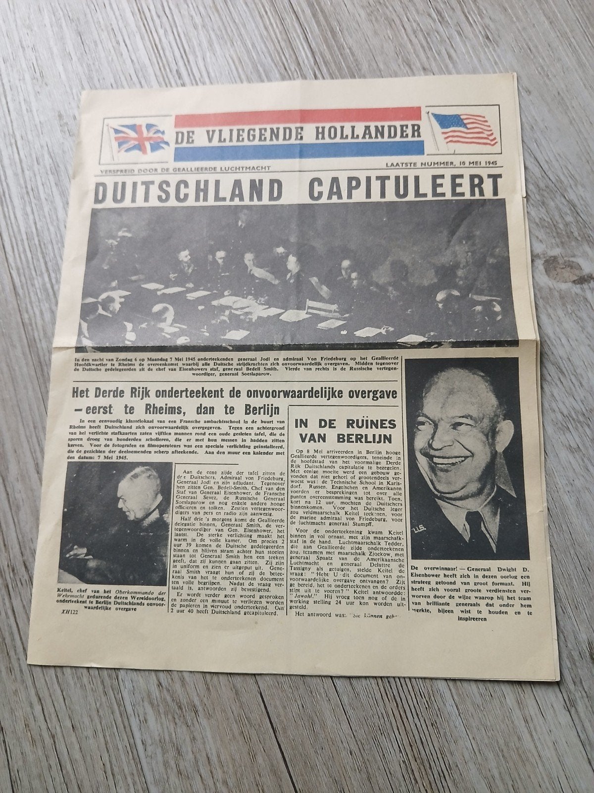 Origineel oorlogs krantje 1945, Verzamelen, Ophalen, Krant