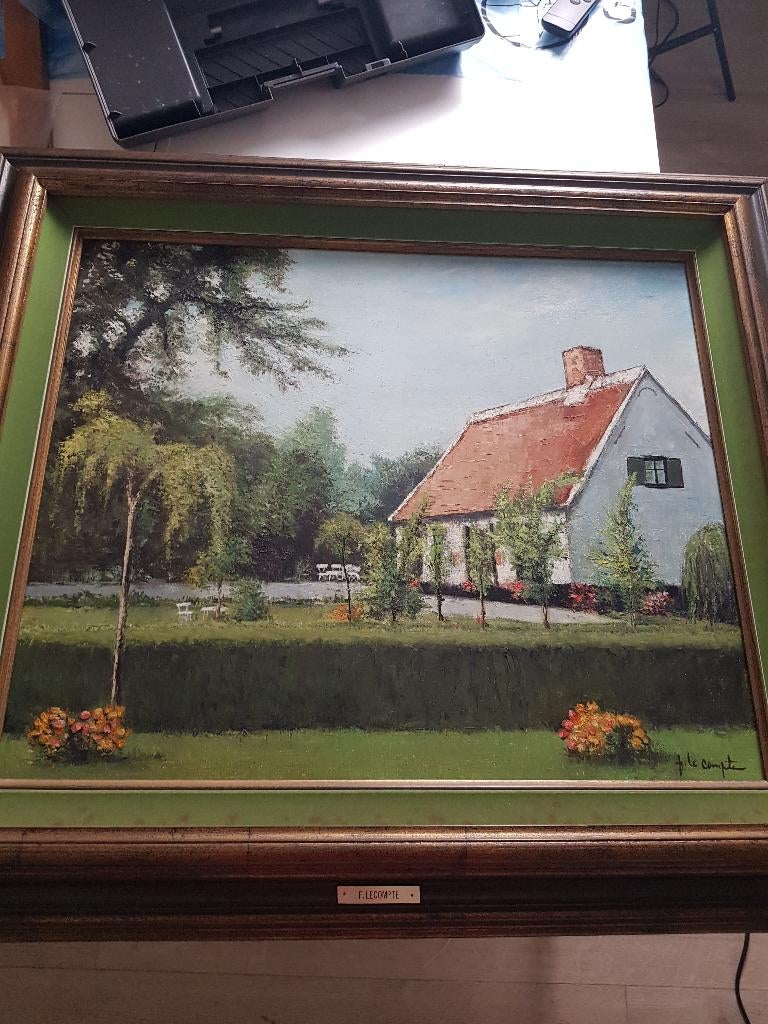 Schilderij Frank Le Compte - Kanegem bloemendorp, Enlèvement