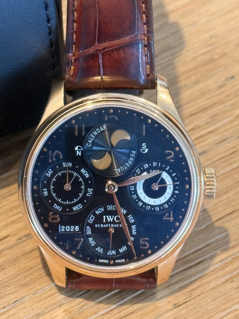 IWC Portugese Perpetual, Montre-bracelet, Autres marques, Enlèvement ou Envoi, Or