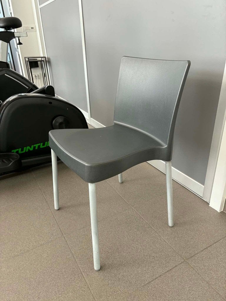 Stoel donkergrijs., Ophalen, Gebruikt, Grijs, Vijf, Zes of meer stoelen