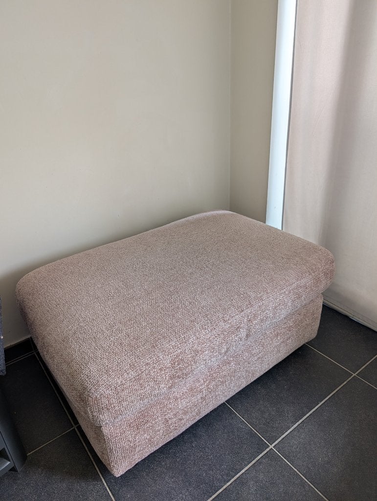 Voetenbank nieuwstaat 101 x 71cm, Ophalen, 100 tot 125 cm, Zo goed als nieuw, Stof