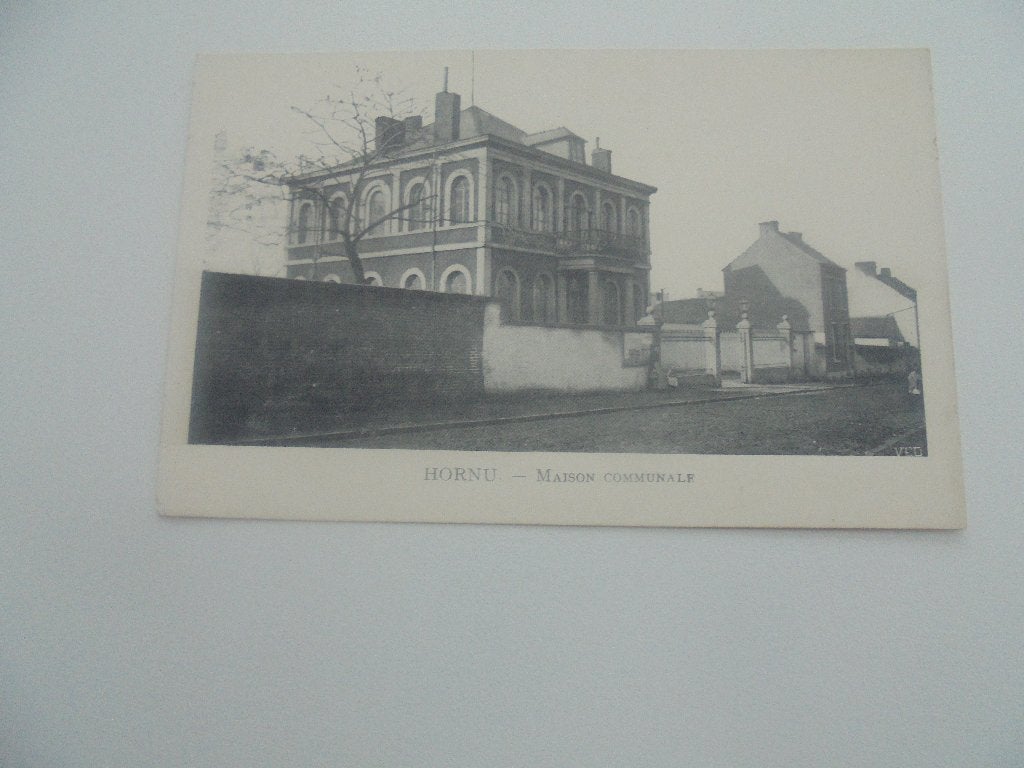 hornu -maison communale, Envoi, 1920 à 1940, Non affranchie, Hainaut