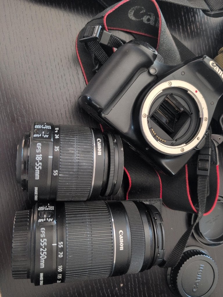 CANON EOS1100 D +  lens 18 - 55 + lens 55 - 250, TV, Hi-fi & Vidéo, Enlèvement, Comme neuf, Canon