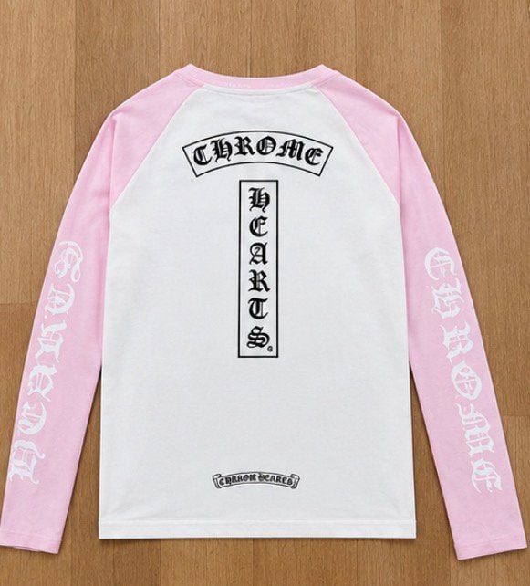 Chrome Hearts longsleeve – roze/wit – maat S, Ophalen of Verzenden, Zo goed als nieuw