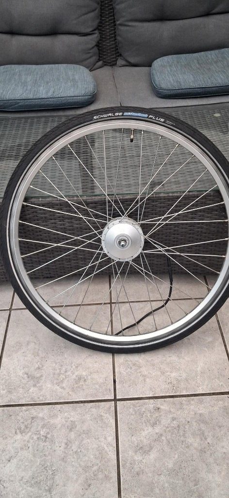 Voorwiel elektrische fiets 28 inch, RIH, met motor., 55 tot 59 cm, Ophalen, Gebruikt, 30 tot 50 km per accu
