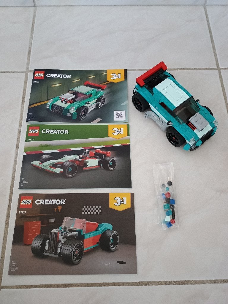 Lego Creator 3-in-1 Straatracer 31127, Kinderen en Baby's, Speelgoed | Duplo en Lego, Ophalen, Lego, Zo goed als nieuw, Inclusief instructies