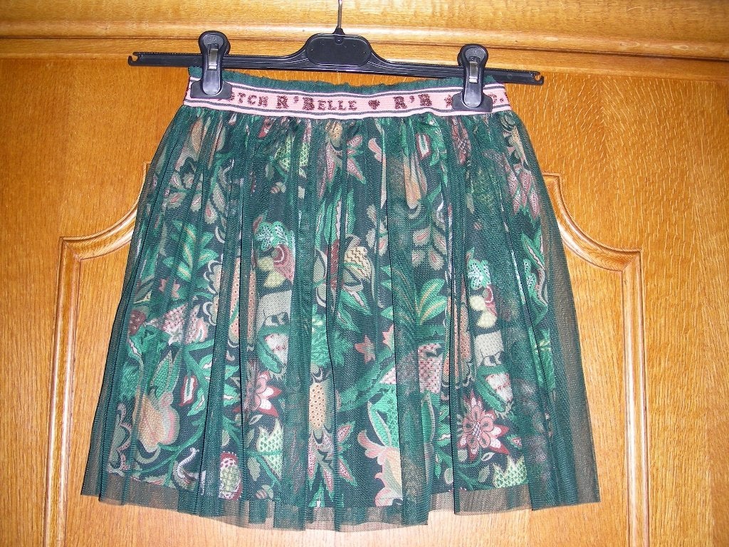 Groen gebloemd rokje, Scotch & Soda, 140, 10 jaar, Meisje, Ophalen of Verzenden, Zo goed als nieuw, Jurk of Rok
