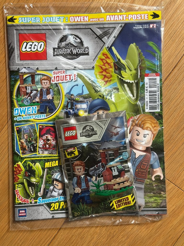 Magazine Lego Jurassic World FR "Owen et l'avant-poste", Jurassic World, Lego, Overige typen, Nieuw