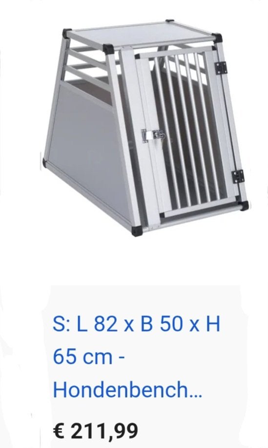 Autobench Aluride D82 x B50 H65, Ophalen