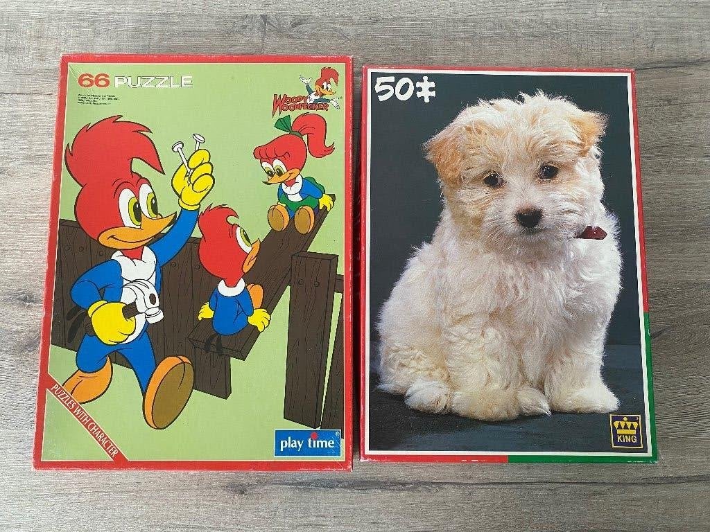 2 kinderpuzzels, Enlèvement, Plus de 50 pièces, Utilisé, 4 à 6 ans