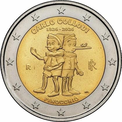 Italië 2026 - 2 euro - Pinokkio - UNC, Ophalen of Verzenden, Italië, 2 euro