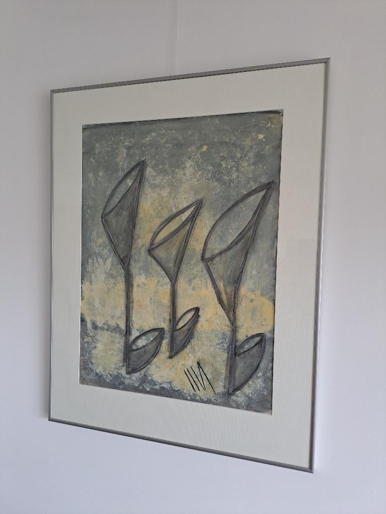 Abstract Groene Verstilling, Antiek en Kunst, Ophalen