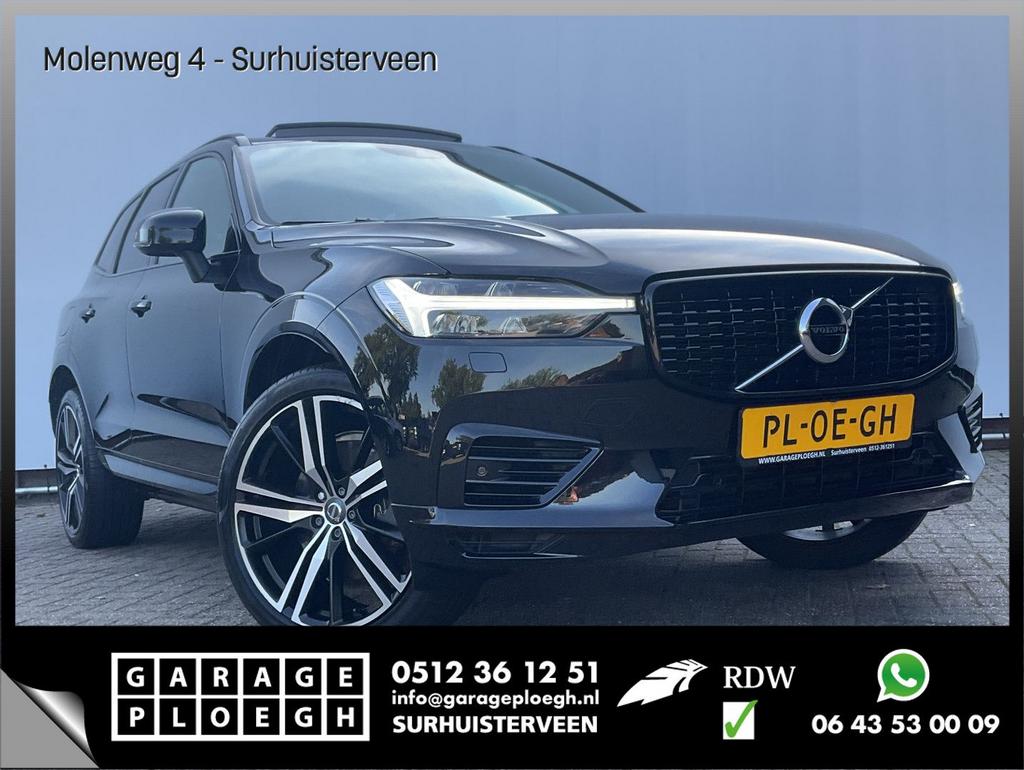 Volvo XC60 2.0 Recharge T6 AWD R-Design HUD HK Pano.dak BLIS, Auto's, Automaat, Zwart, Bedrijf, Hybride Elektrisch/Benzine
