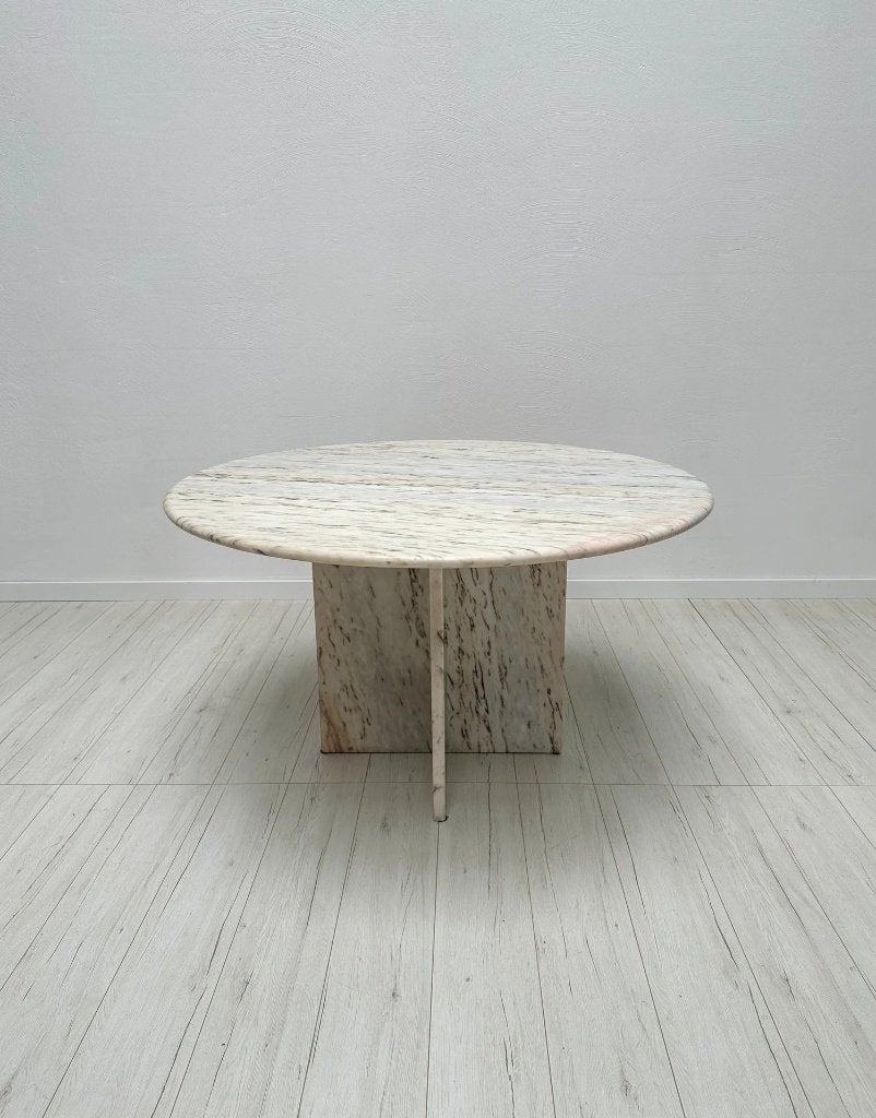 Grote vierkante marmeren eettafel X-voet vintage jaren 70, Antiek en Kunst, Ophalen