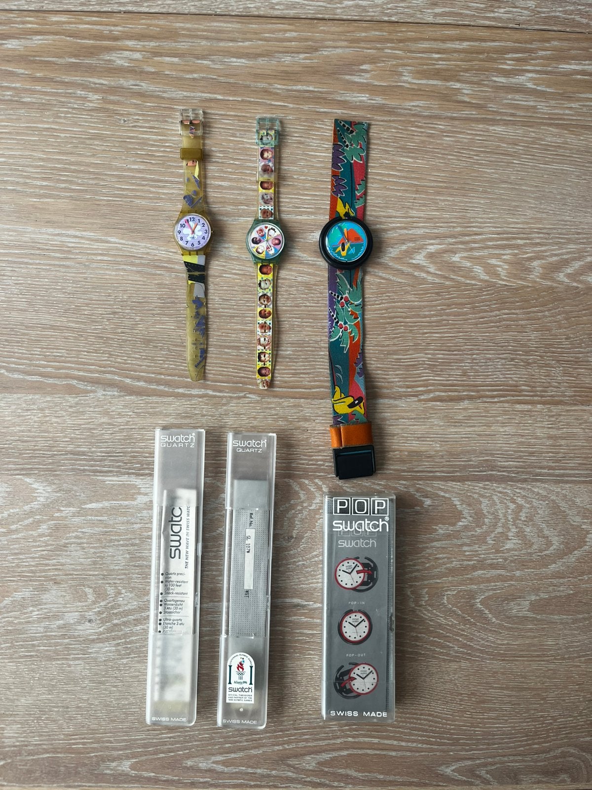 Lot de 3 montres Vintage Swatch, Handtassen en Accessoires, Horloges | Dames, Overige materialen, Gebruikt, Polshorloge, Ophalen of Verzenden