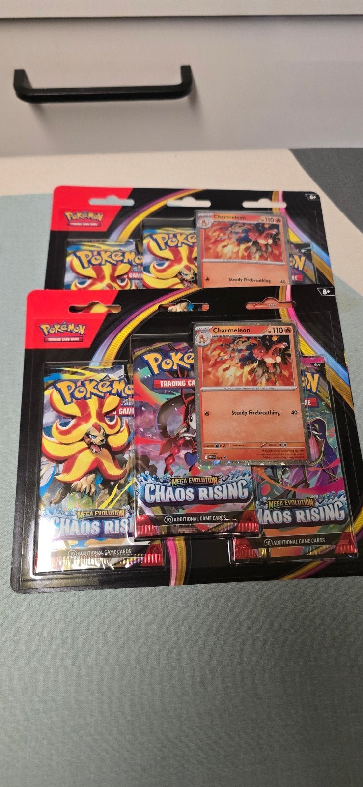 Pokémon TCG: Chaos Rising 3-Pack Blister (Charmeleon) 2x, Hobby en Vrije tijd, Verzamelkaartspellen | Pokémon, Ophalen, Nieuw