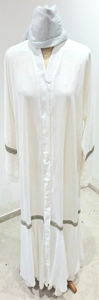 Abaya kaftan avondjurk, bruids. Traditionele kleding, Kleding | Dames, Ophalen of Verzenden, Gedragen, Maat 42/44 (L), Wit