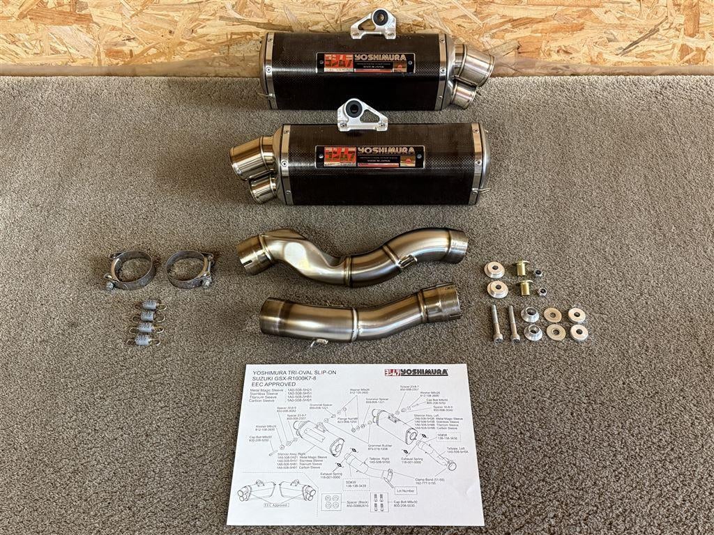 Yoshimura Japan Tri-Oval uitlaten GSX-R1000 GSXR1000 K7 K8, Motoren, Verzenden, Gebruikt