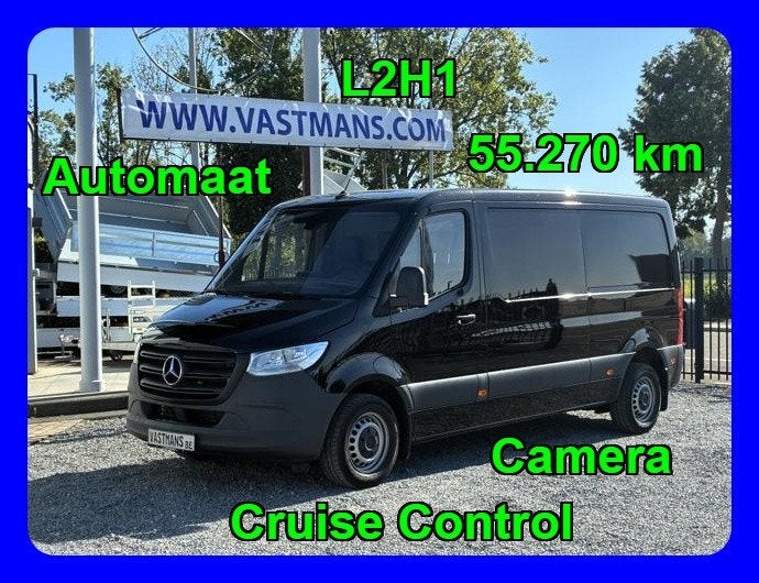 Mercedes-Benz Sprinter 150 PK / 37.000€ + BTW / L2H1 / L2 H1, Automaat, Dealer onderhouden, Stof, 1951 cc