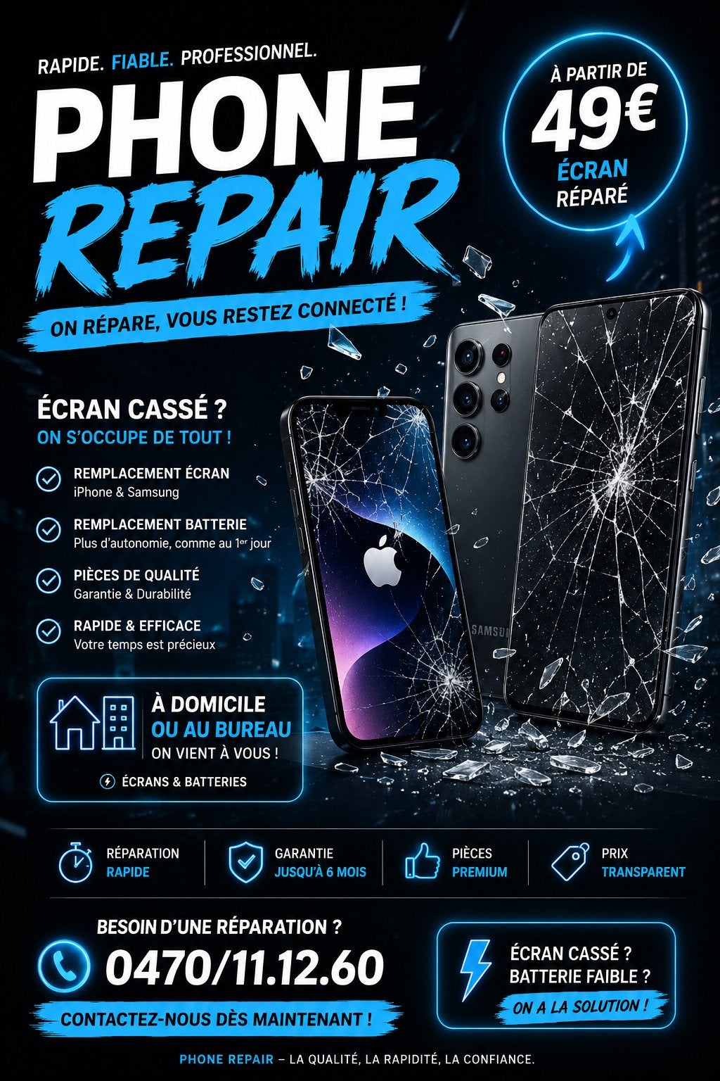 Reparation iphone - smartphone, Enlèvement, Neuf