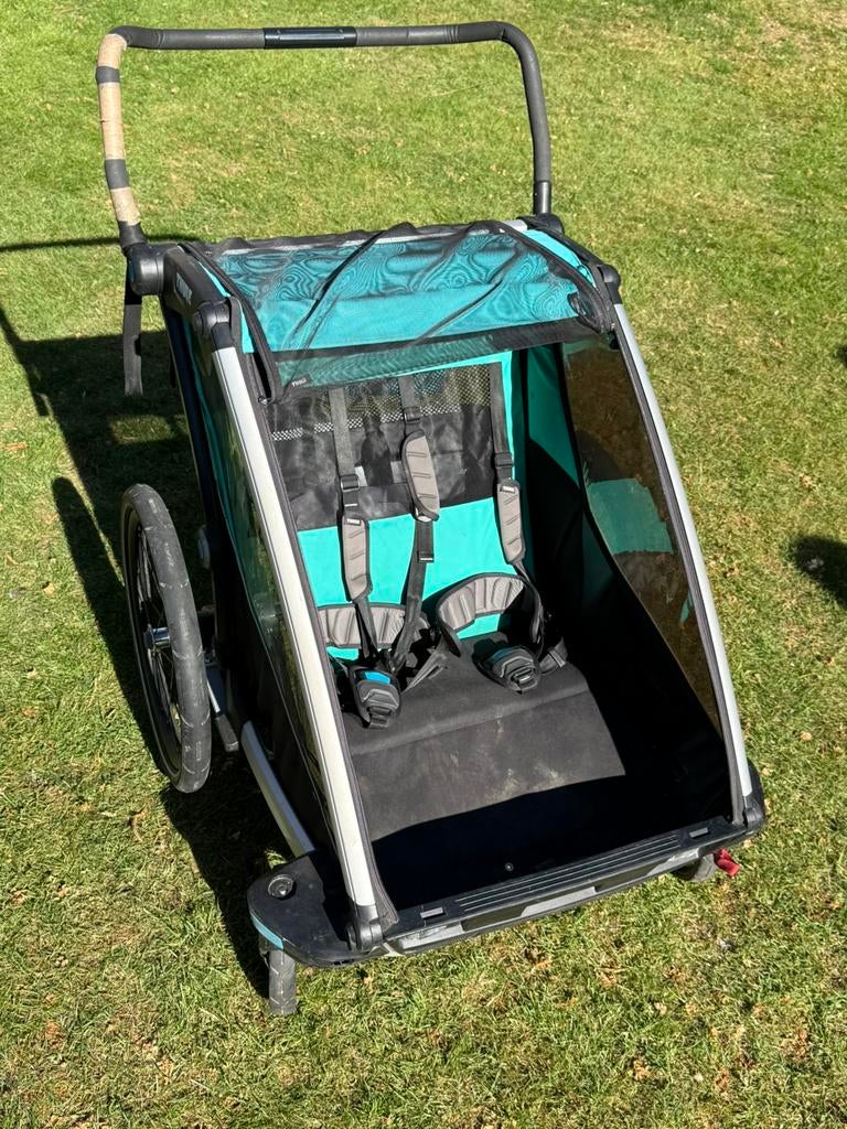 Thule Chariot Lite 2 + all terrain kit + baby hangmat, Fietsen en Brommers, Ophalen, Gebruikt, Opvouwbaar, 20 tot 40 kg