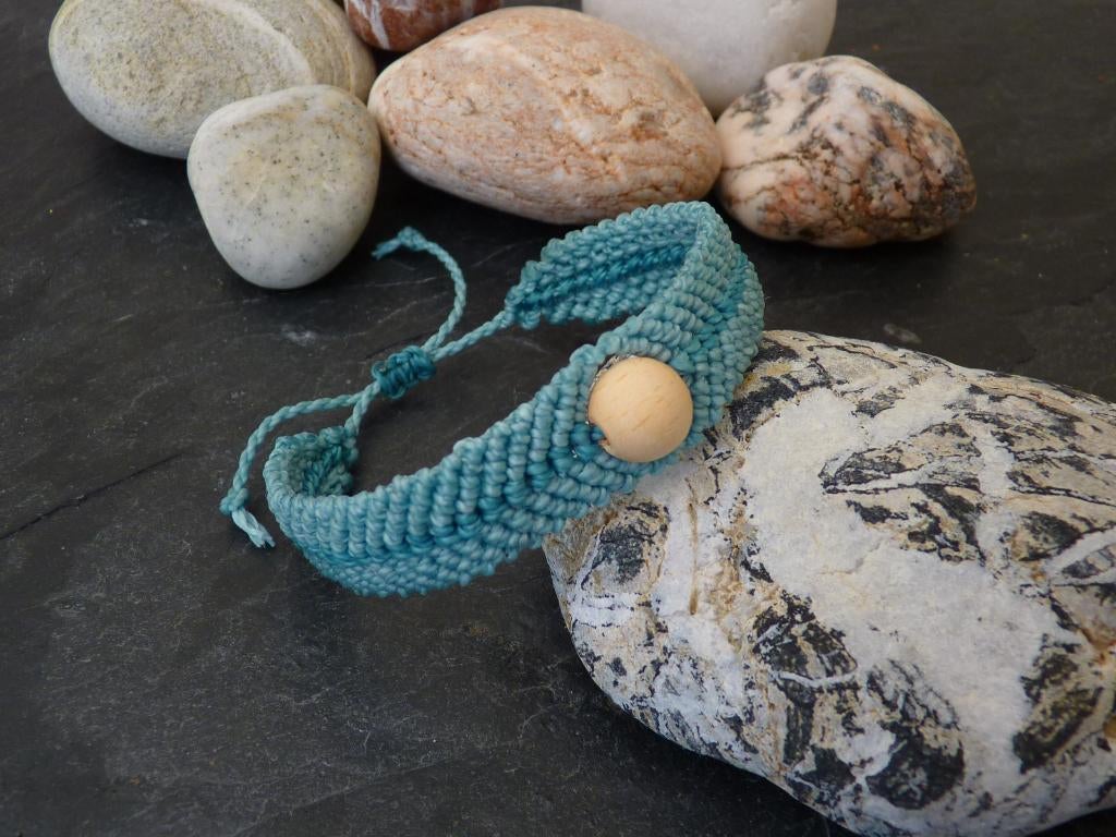 Macramé armband, Ophalen of Verzenden, Nieuw, Groen, Overige materialen