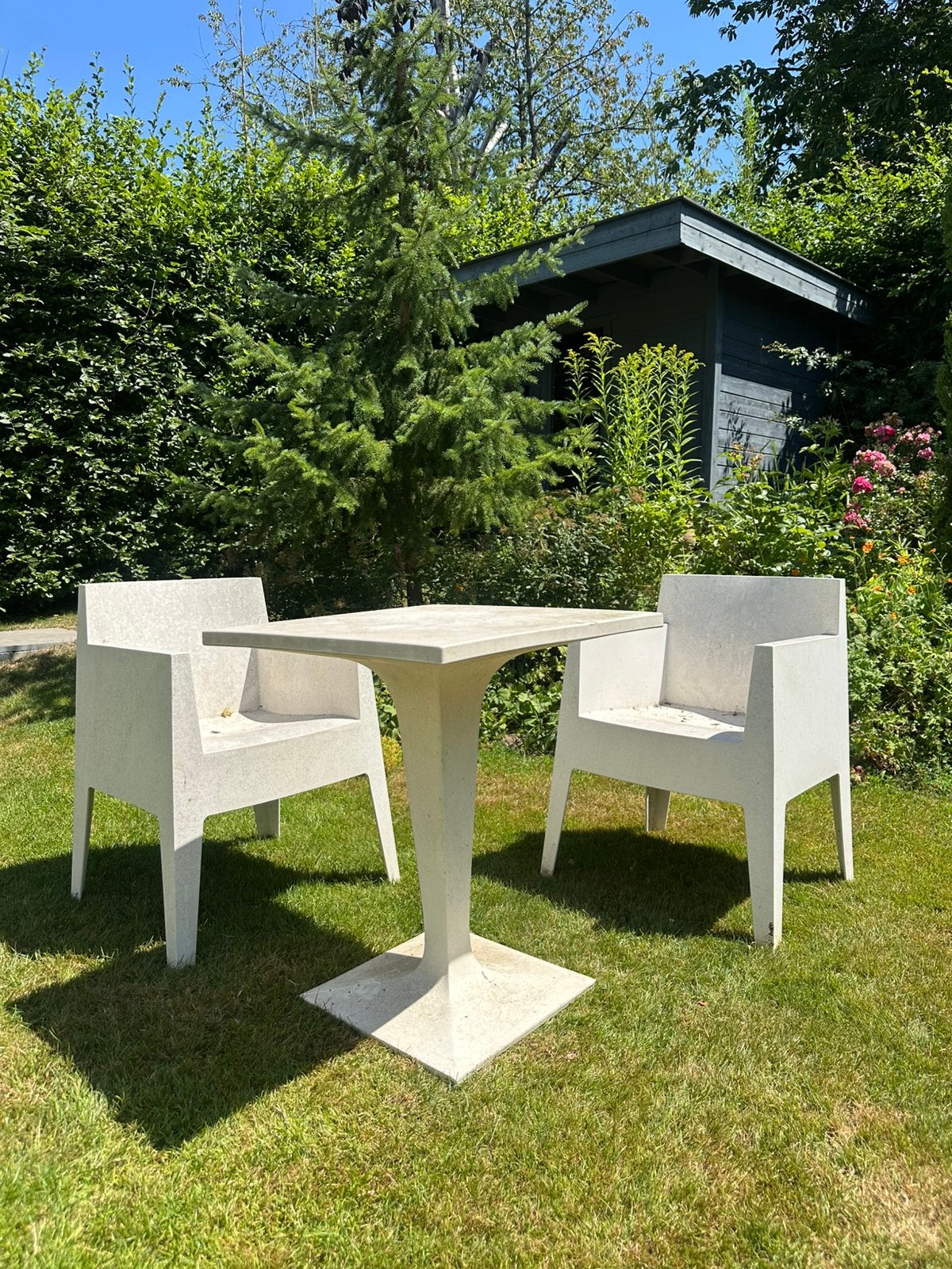 Garden Set Philippe Starck Tuinstoels & Tuintafel, Tuin en Terras, Kunststof, Gebruikt, Eettafel, Tuinset