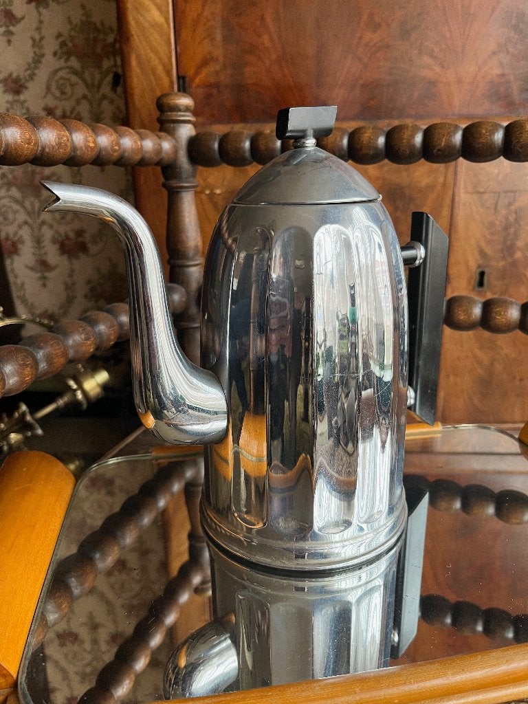 Cafetière inox vintage, Electroménager, Enlèvement ou Envoi, Utilisé, Autres types, 4 à 10 tasses