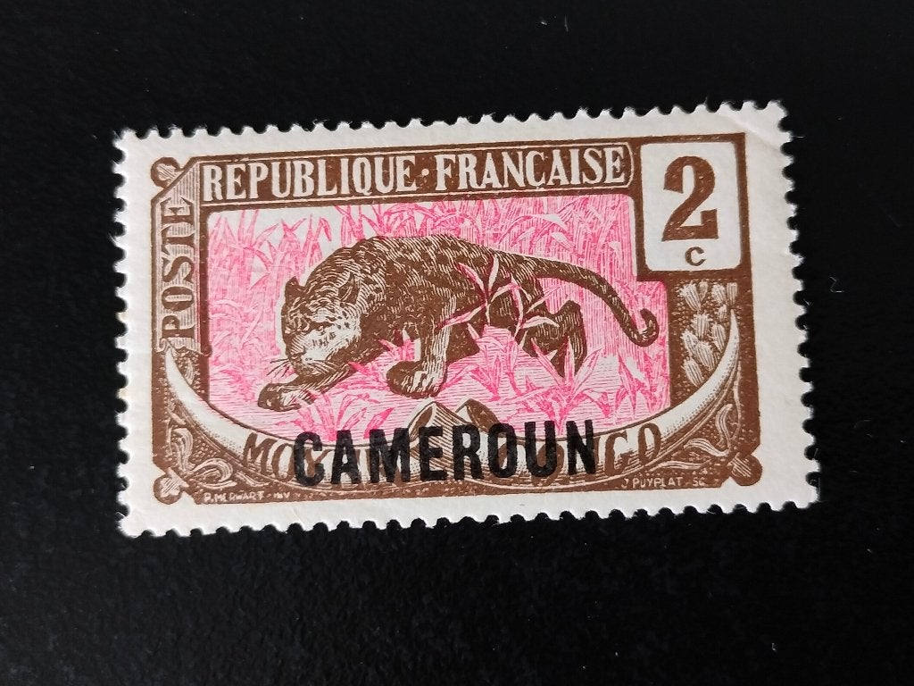 Kameroen Frans mandaat 1921 - wilde dieren, jachtluipaard **, Verzenden, Overige landen, Postfris