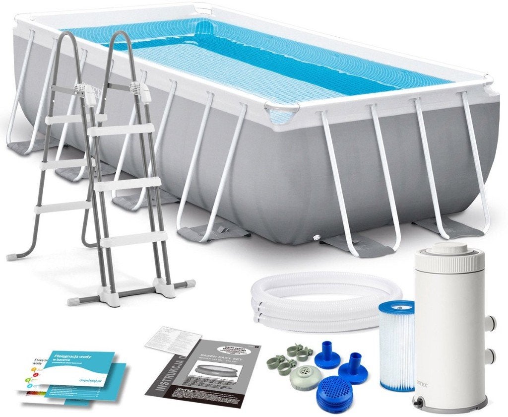 Intex opzet zwembad 4x2x1.2, Tuin en Terras, Gebruikt, 200 tot 300 cm, Rechthoekig, Ophalen