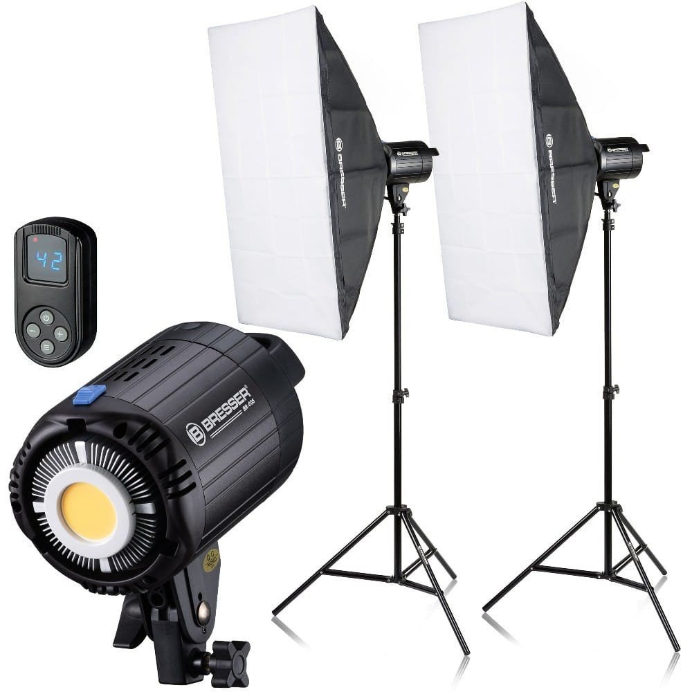 NIEUW Bresser BR-60S Led dual kit, Enlèvement, Neuf, Bresser, Trépied