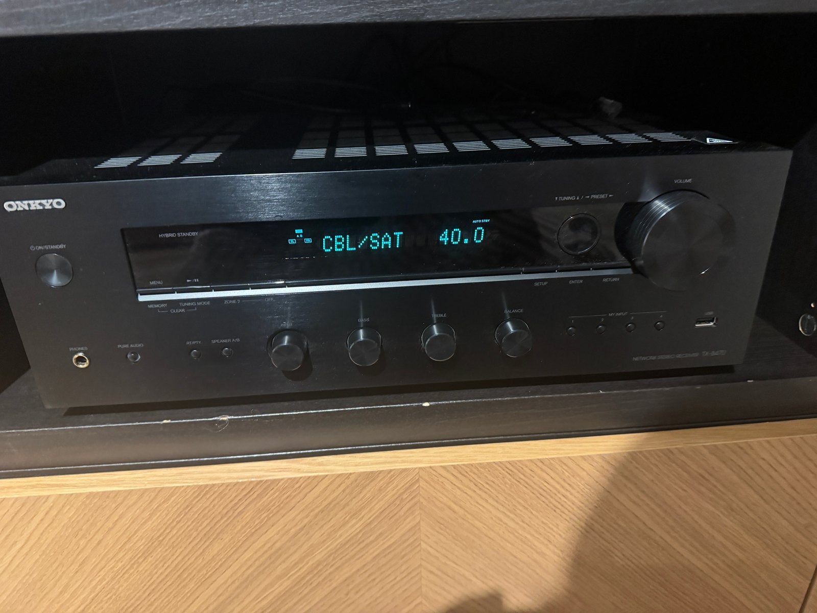 Ampli Stéréo Réseau Onkyo TX-8470 – État Vitrine, Audio, Tv en Foto, Versterkers en Ontvangers, Ophalen, Zo goed als nieuw, Stereo