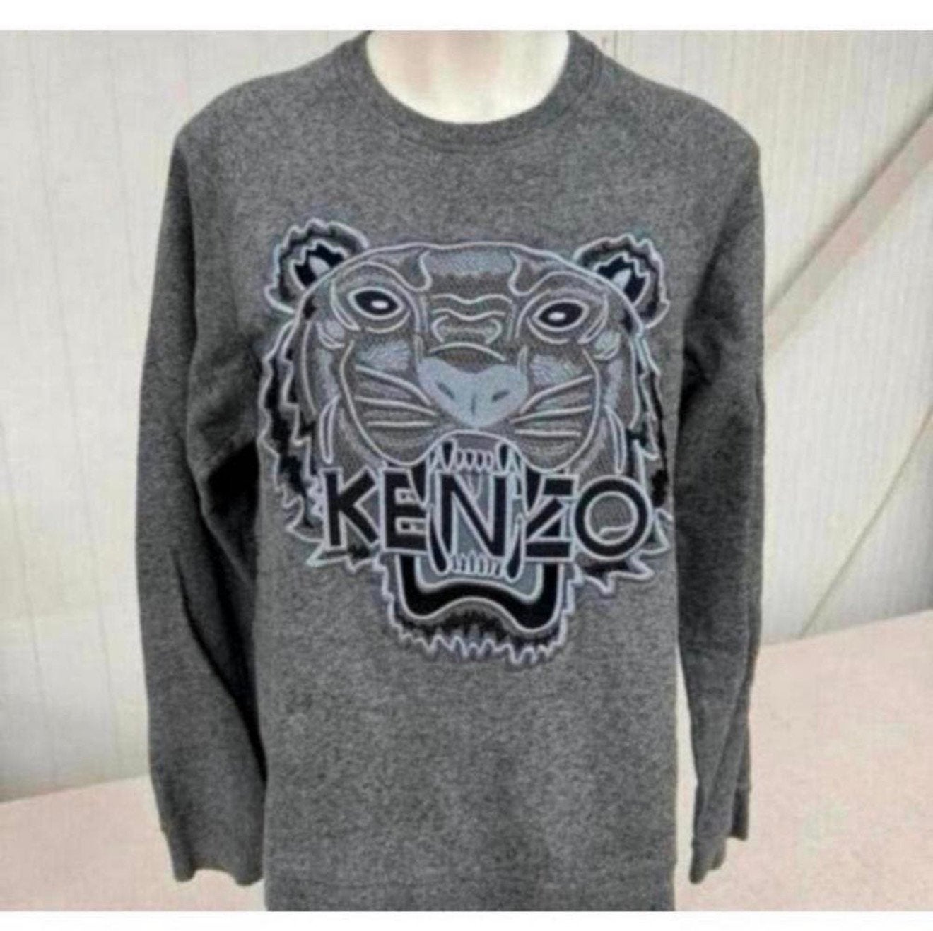 Pull Kenzo Paris Paris Sweater M pour femme, comme neuf, Enlèvement ou Envoi, Comme neuf, Taille 38/40 (M), Gris