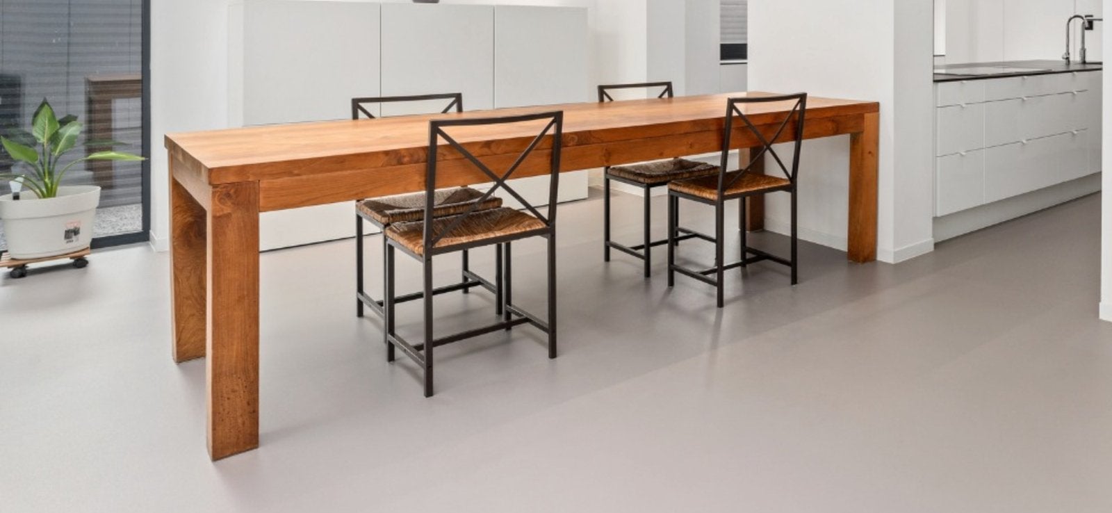 Massieve teakhouten eettafel 250x100 cm – uitstekende staat, Huis en Inrichting, Tafels | Eettafels, Ophalen, Zo goed als nieuw