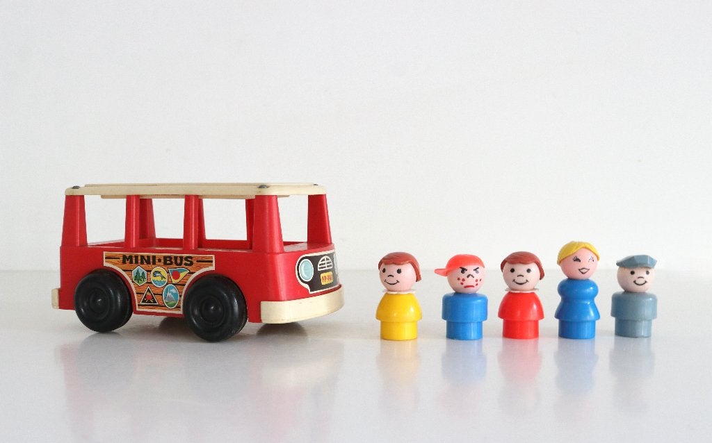 vintage Fisher-Price Little People Mini Bus, Enlèvement ou Envoi, Utilisé