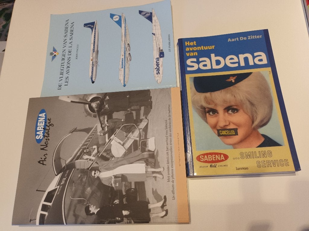 Setje boeken Sabena, Collections, Souvenirs Sabena, Enlèvement ou Envoi, Utilisé