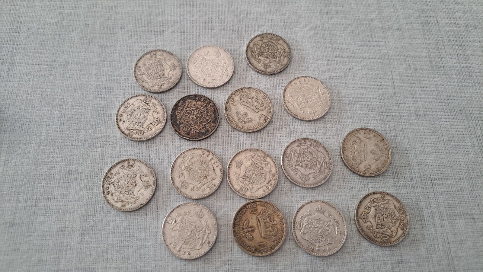 belgie 16 stuks ZILVER albert 20 franken, Postzegels en Munten, Munten | België, Ophalen of Verzenden, Zilver, Zilver