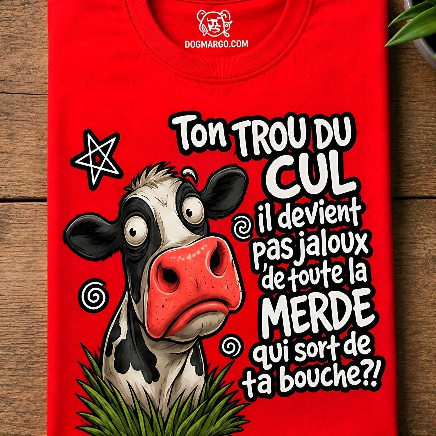 Grappig T-shirt/humoristisch T-shirt/T-shirt met koe, Kleding | Heren, Ophalen of Verzenden