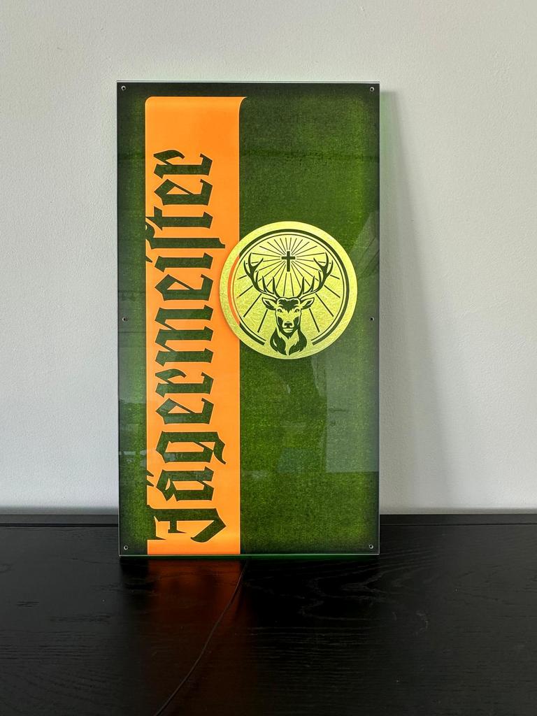 Jagermeister led lichtreclame paneel, Verzamelen, Merken en Reclamevoorwerpen, Ophalen, Zo goed als nieuw
