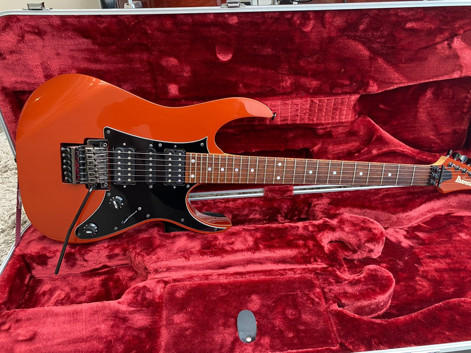 Ibanez Prestige RG655 orange firestorm, Musique & Instruments, Enlèvement, Comme neuf