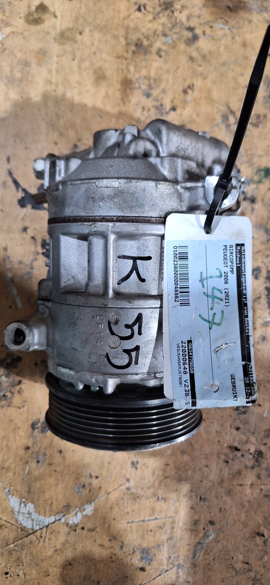 Denso Aircopomp Peugeot 2008 / Opel Mokka / Citroën C3 Aircr, Auto-onderdelen, Airco en Verwarming, Gebruikt, Ophalen of Verzenden