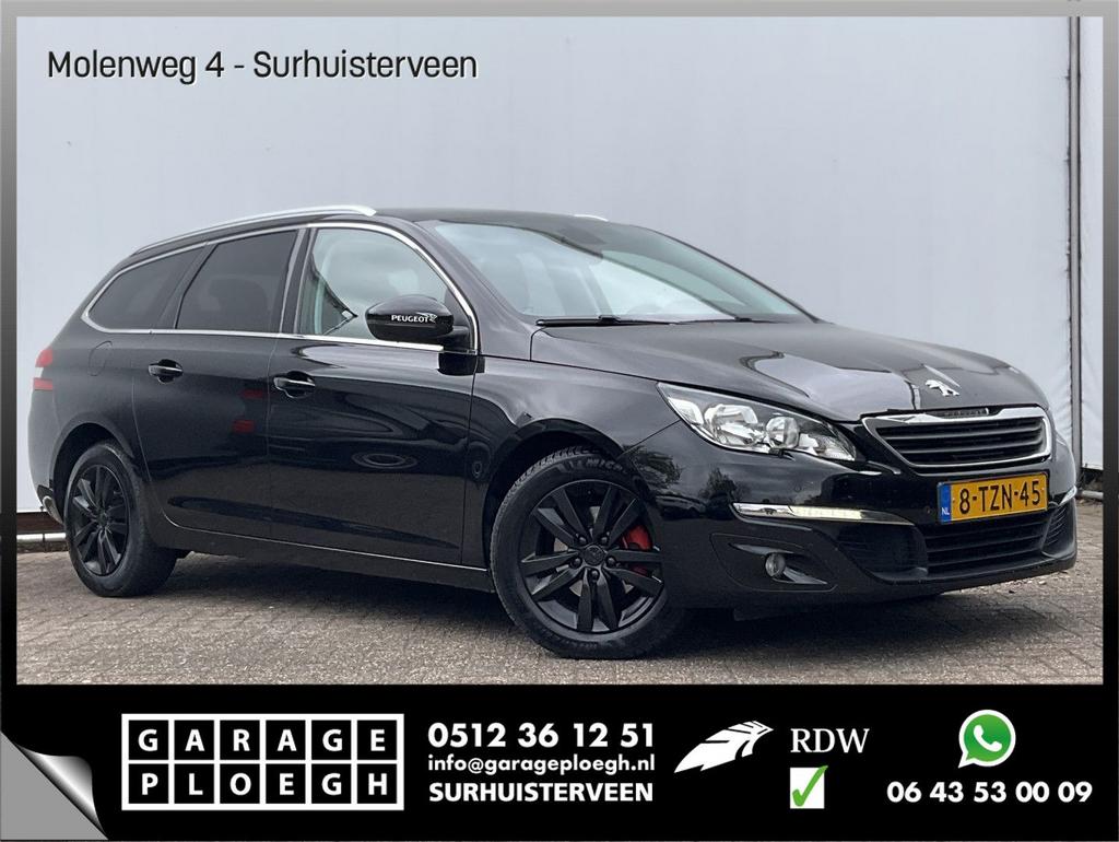 Peugeot 308 SW 1.6 BlueHDI Blue Lease Executive Trekhaak Cru, Auto's, 85 g/km, Zwart, Bedrijf, Onderhoudsboekje