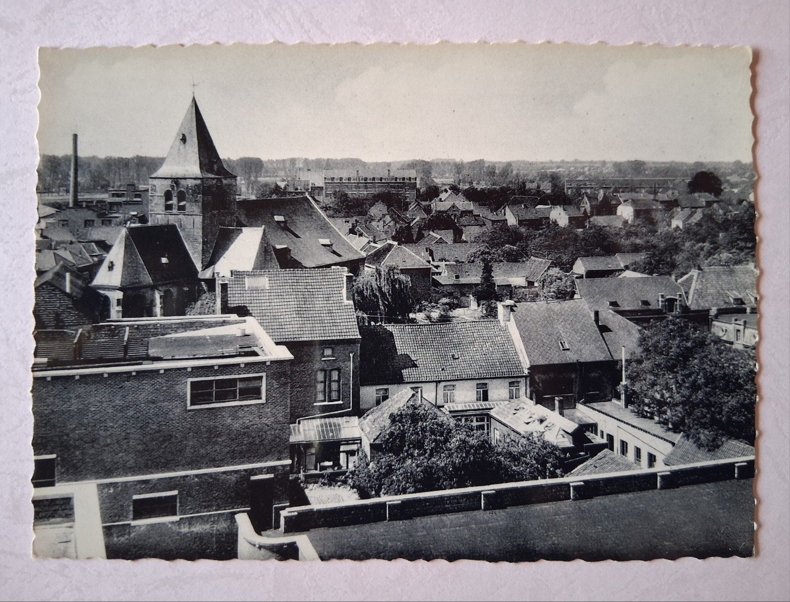 Vintage Postkaart Opwijk Panorama, Verzamelen, Ophalen of Verzenden