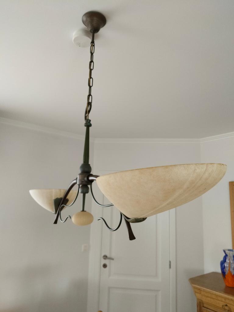 Luchter (bureau, eetplaats, klok, vitrine), Ophalen, Zo goed als nieuw, Glas