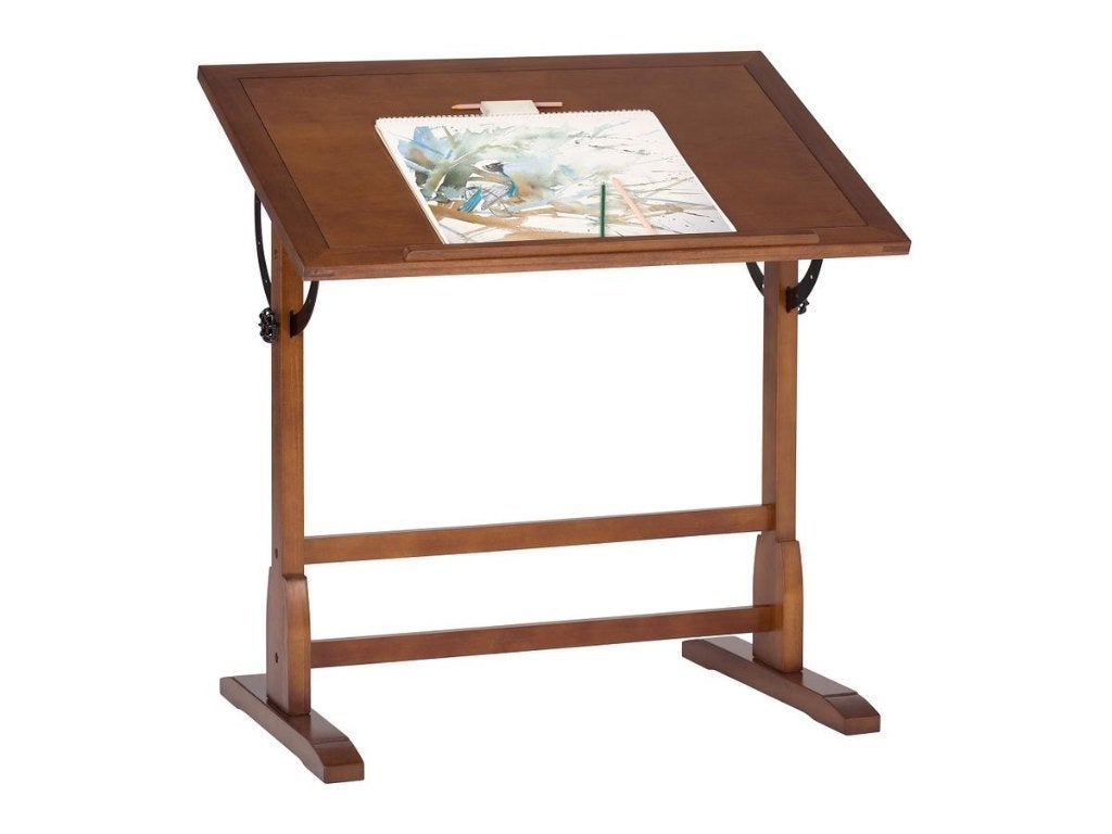 Studio Design vintage tekentafel "rustic oak"-fineer, Enlèvement, Comme neuf, Moins de 130 cm