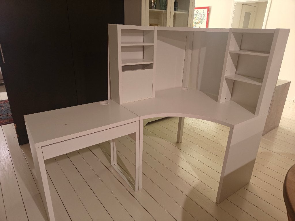 Set de bureau Ikea MICKE, Maison & Meubles, 50 cm, Utilisé, Enlèvement, Bureau d'angle