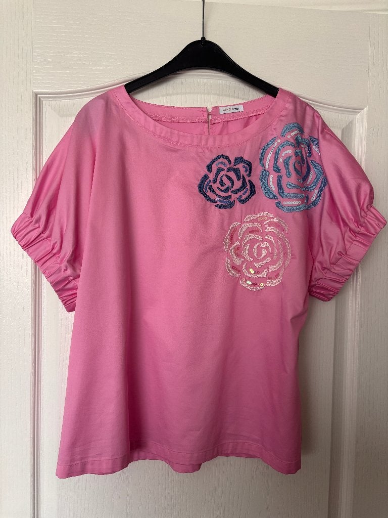 Atmos Fashion Nieuw rooskleurig bloesje km Maat 42, Enlèvement ou Envoi, Rose, Atmos fashion, Taille 42/44 (L)