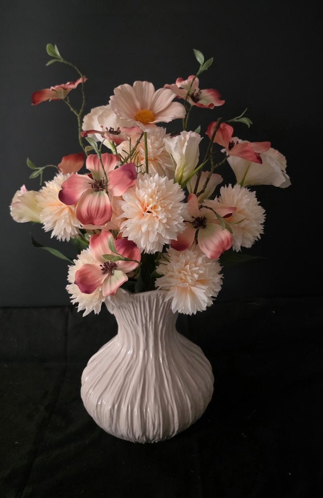 Bloemstuk, Binnen, Beige, Ophalen of Verzenden, Glas