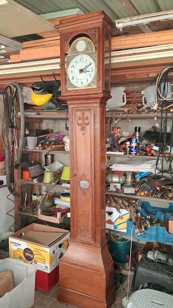 Belle grande horloge sur pied en chêne. Joli meuble., Antiquités & Art, Antiquités | Horloges, Enlèvement