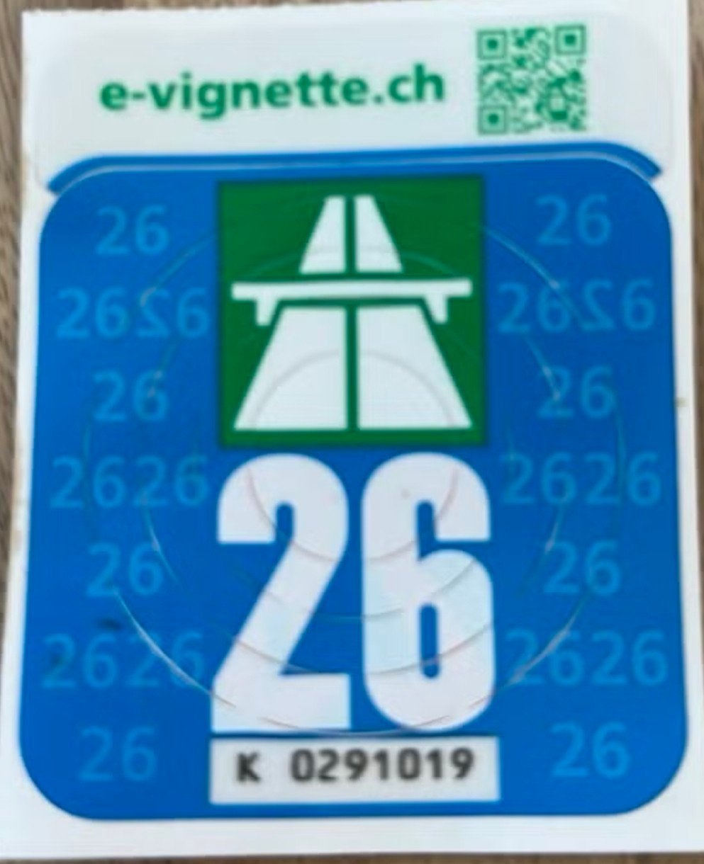 Vignette Zwitserland Suisse, Tickets & Billets